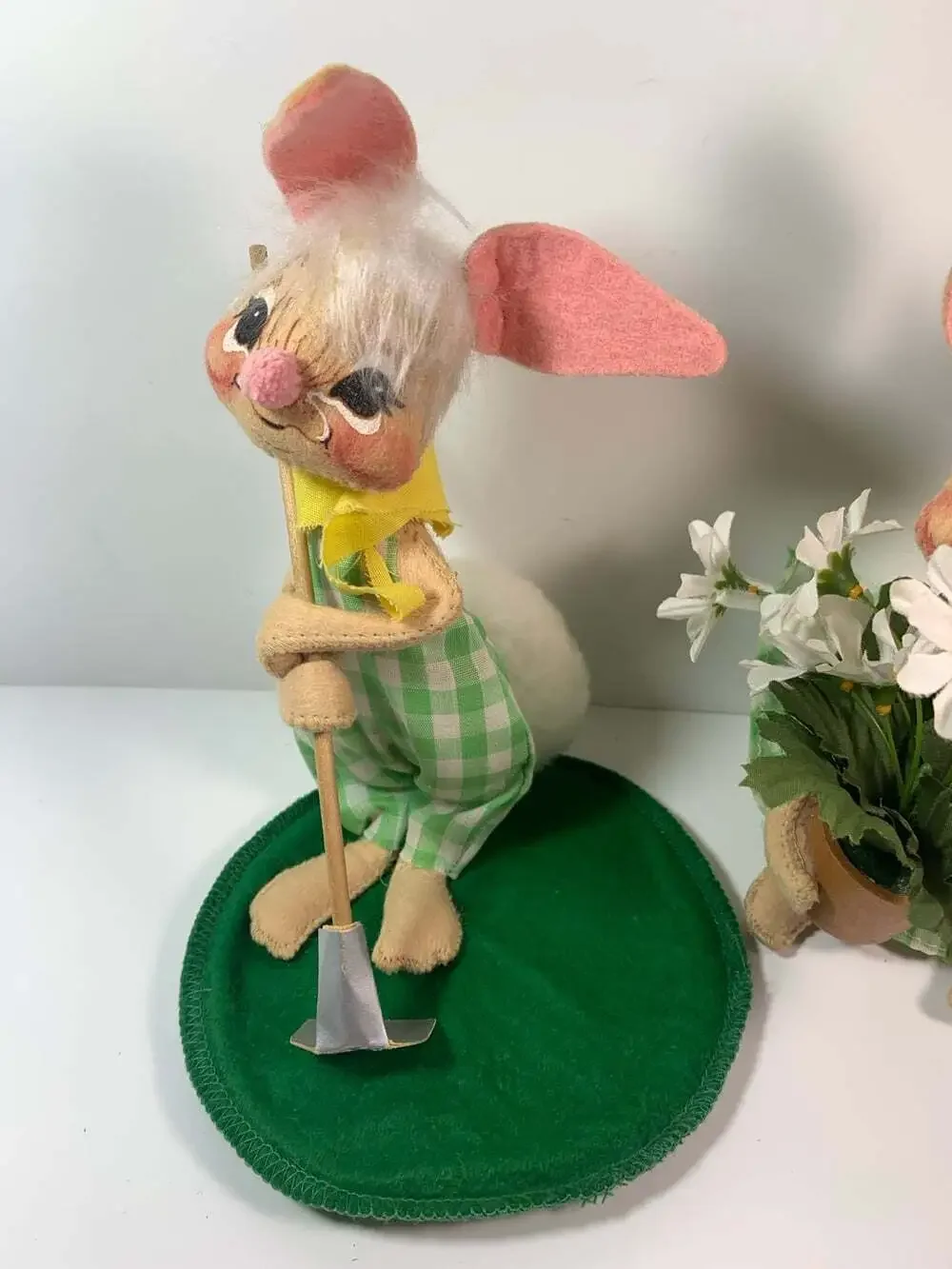 Annalee Easter Bunnies Gardening Girls Spring Bunnies 1988